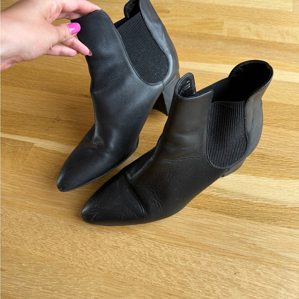 Nordstrom Black Ankle Booties sz 10